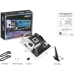 Материнська плата ASUS B850M AYW GAMING WIFI (B850M AYW GAMING WIFI) (Socket AM5, AMD B850, Micro-ATX) - мініатюра 7