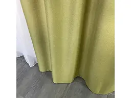 Льняні штори блекаут оливкового кольору на тасьмі 2шт. 150х270 ALBO pbe0052542 - мініатюра 3