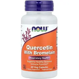 Амінокислота Now Quercetin with Bromelain, 60 вегакапсул vit0003847