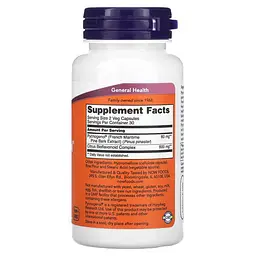 Інші екстракти Pycnogenol 30 mg 60 рослинних капсул NOW vit0005855 - мініатюра 2