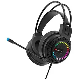 Дротові ігрові навушники Xtrike Me Gaming RGB HP-318, PC, PS4, PS5, USB, 2*3.5mm, 1.8m, black