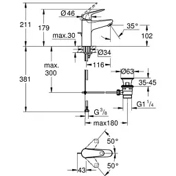 Змішувач Grohe M-Size Euroeco (24265001) - мініатюра 4