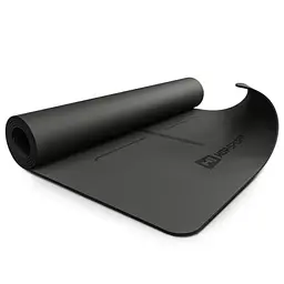 Йога-мат Hop-Sport PU 0,5см 183 x 68см HS-P005GM чорний - мініатюра 4