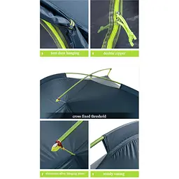 Намет Naturehike Tagar NH17T180-J двомісний темний блакитний - мініатюра 2