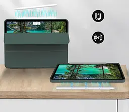 Чохол-книжка BeCover Tri Fold Soft TPU з кріпленням Apple Pencil для Apple iPad Pro 12.9 2020/2021/2022 Dark Green (711116) - мініатюра 4