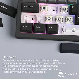 Клавіатура Ajazz AK650 Day Dream Switch Gradient Чорний USB-C (AK650-DD-BG) - мініатюра 10