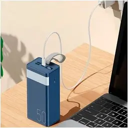 Зовнішній акумулятор Remax PowerBank Chinen 20W+22.5W PD+QC Fast Charging with LED 50000mAh Blue (RPP-321) 60428-ska - мініатюра 3
