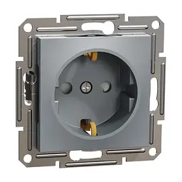 Розетка Schneider Electric ASFORA со штор. сталь (EPH2900262) - мініатюра 2