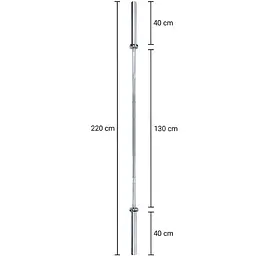 Гриф для штанги олімпійський Newt TI-8072 2.2 м d-50 мм 20 кг - мініатюра 5