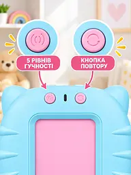 Дитячий інтерактивний планшет Монтессорі для вивчення англійської мови за картками 224 слова Блакитний (30409822) - мініатюра 4