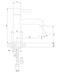 Змішувач для раковини Omnires Y graphite (Y1210NGR) - мініатюра 4