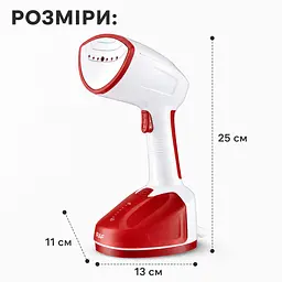 Ручний вертикальний відпарювач з резервуаром 350 мл та швидким нагріванням RAF R.1226R 1200 Вт - мініатюра 8