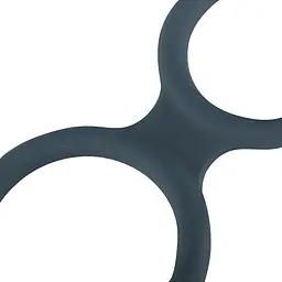 Ерекційне кільце Boners Triple Cock Ring 18 см сірий - мініатюра 4