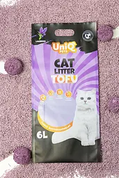 Біорозкладний наповнювач для котячих туалетів UniQ PETS Cat Litter Tofu Lavender 2.5 кг - мініатюра 2