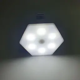 LED світильник сенсорний настінний модульний шестигранний з пультом 2 шт UKC білий - мініатюра 9