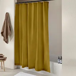 Шторка для душу та ванної Cosas з кільцями 180х200 honey, гірчичний (ShowerCurtains_25Honey_DUK_180x200_Hook) - мініатюра 3
