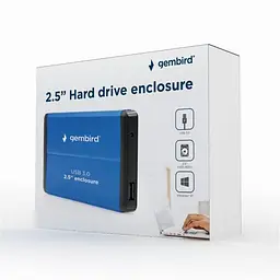 Зовнішня кишеня Gembird для підключення SATA HDD 2.5", USB 3.0, Синій (EE2-U3S-2-B) - мініатюра 5