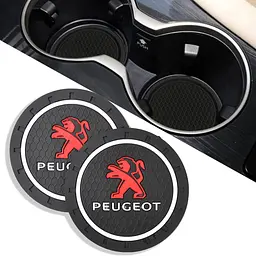 Антискользящий коврик В Подстаканник Peugeot ⌀7 см 2 шт