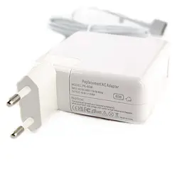 Блок живлення для Apple MagSafe2 16.5V, 3.65A, 60W, білий, Т-подібний роз'єм MagSafe2, з євро-адаптером - мініатюра 2