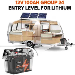 Акумулятор Li Time LiFePO4 12V [12.8V/100Ah/1280Wh] Group 24 [123756] - мініатюра 3