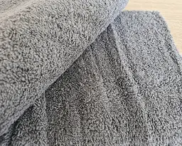 Рушник турецький махровий однотонний Gulcan 50х90 сірий Grey щільність 480 г/м2 петля 16/1 - мініатюра 2