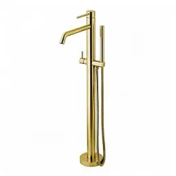 Змішувач для ванни на підлогу Paffoni Light honey gold brushed LIG032HGSP, Золотий