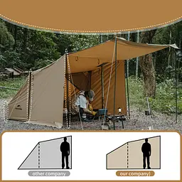 Намет одномісний із тентом Naturehike CNK2450WS026, коричневий - мініатюра 6