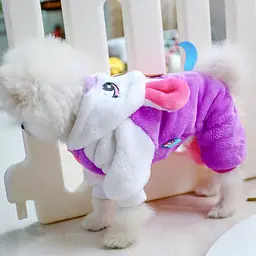 Плюшевий комбінезон для собак костюм Единорога, фіолетовий M Petcircle zoo0005922 - мініатюра 5