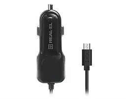 Автомобільний зарядний пристрій REAL-EL CA-15 (2USB, 2.1A) Black + кабель microUSB (EL123160009) - мініатюра 4