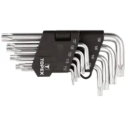 Набір інструментів Topex ключі шестигранні Torx T10-T50, набір 9 шт. x 1 уп. (35D960) - мініатюра 1