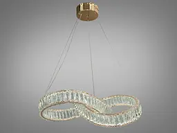 Елегантна підвісна LED люстра Diasha 536/600G золото 110W 65 см з пультом - мініатюра 6