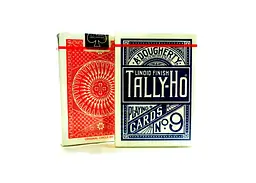 Карти гральні United States Playing Card Company Tally-Ho Circle Back Standard Index (red blue) (00009) - мініатюра 6