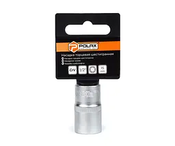 Головка торцева автомобільна шестигранна 15 мм, 1/2", Polax (25-088) - мініатюра 2