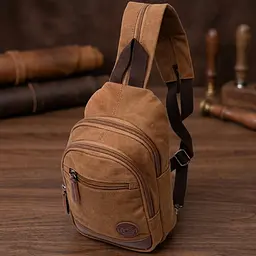 Сумка для чоловіків через плече з ущільненою спинкою Vintagе 22177 коричнева