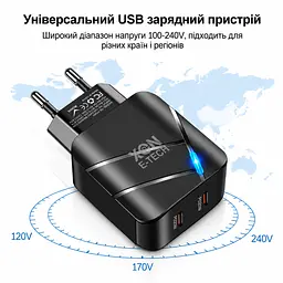 Зарядний пристрій XON PowerCharge 40W (PD20) USB Type-C (PCWC040020A0С2B 6099) Чорний - мініатюра 4