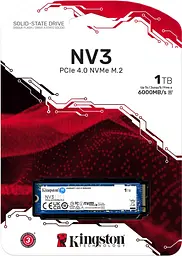 Накопичувач SSD Kingston NV3 M.2 2280 PCIe 4.0 x4 NVMe 3D TLC 1TB (SNV3S/1000G) - мініатюра 3