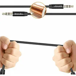 Кабель Usams YP-01 3.5 mm to 3.5 mm 1m Black [53007] - мініатюра 4