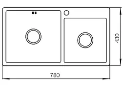 Мийка MIXXUS MX7843-220x1.0-SATIN (MX0564) - мініатюра 2