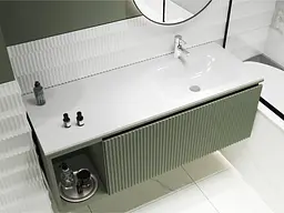 Умивальник Miraggio JESSEL 1200 R (0001056) Miramarble, Глянцевий, Накладний/Врізний/Над пральною машиною, Білий - мініатюра 5