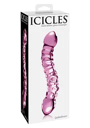 Двосторонній фалоімітатор Icicles Model 55 19.5 см (рожевий) - мініатюра 2