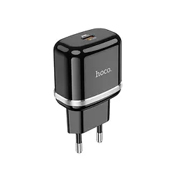 Адаптер Мережевий HOCO Victorious single port charger N24 Type-C порт 20W чорний