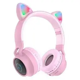 Навушники з вушками Hoco W27 Cheerful Cat Ear бездротове підсвічування 6931474718464 6931474718464 - мініатюра 6