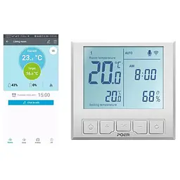 WiFi термостат для теплої підлоги - терморегулятор з LCD дисплеєм POER PTC26 (100428)