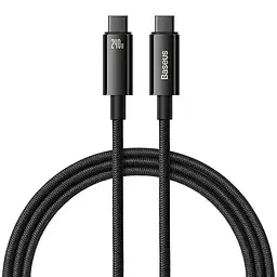 Кабель Baseus Tungsten золотистий Type-C to Type-C 240W (2m) чорний CAWJ040101