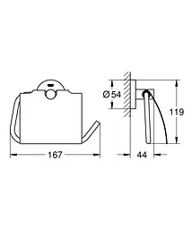 Тримач для туалетного паперу Grohe Essentials 40367GL1 Золотий - мініатюра 2