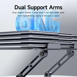 Підставка для ноутбука Hagibis Aluminium Ajustable Laptop Stand Grey (NBS04) [162341] - мініатюра 5