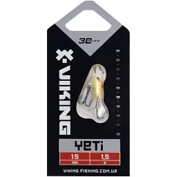 Балансир Viking Fishing Yeti Ice Jig 15mm 1.5g #06 Japanese School - мініатюра 2