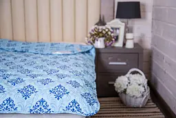 Ковдра Ecotton двоспальна 172х205 см антиалергенна стьобана з бязі блакитне 40-0606 blue (3872) - мініатюра 3
