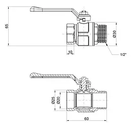 Кран кульовий Icma 1/2" прямий №352 (87352AD11) - мініатюра 4