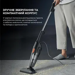 Пилосос 2 в 1 (вертикальний + ручний) Deerma Corded Hand Stick - мініатюра 6